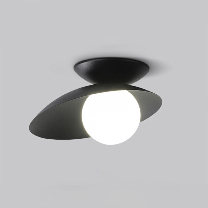 Plafonnier asymétrique WOMO Globe en verre dépoli-WM1021