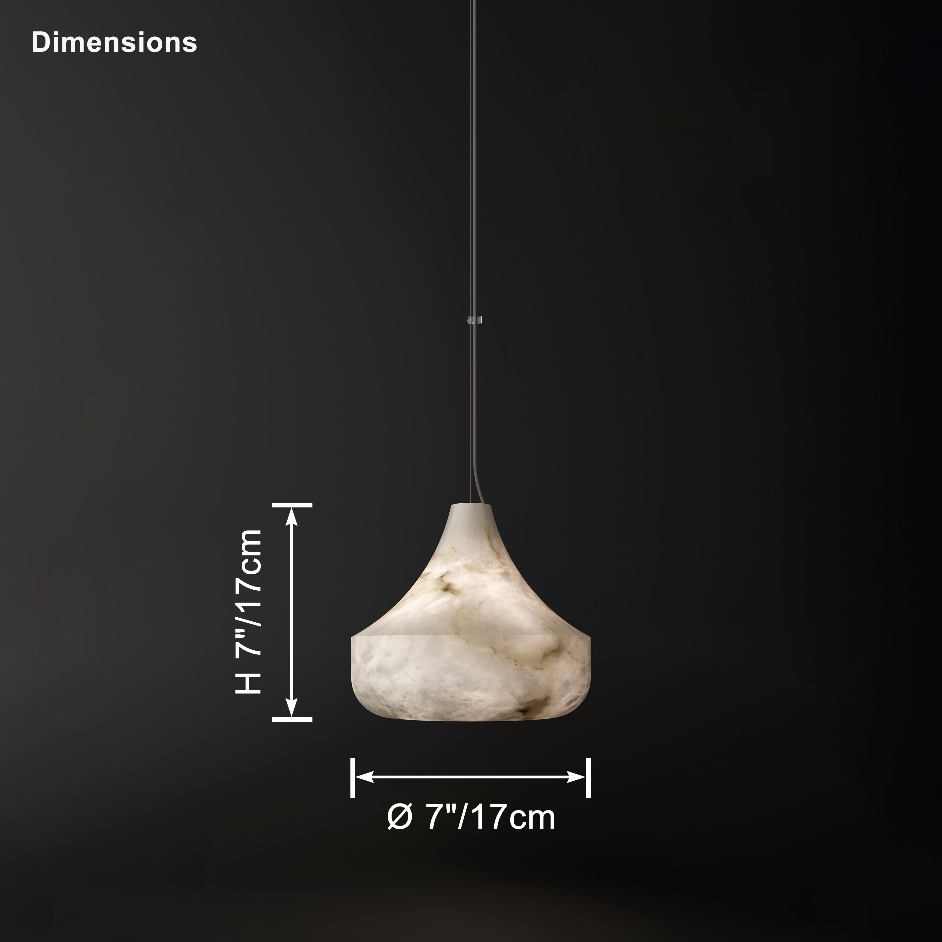 WOMO-WM2905 Cone Alabaster Pendant Light