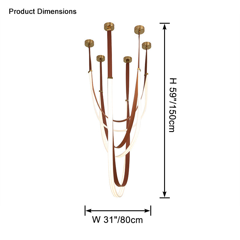 WOMO Lustre Simili-Cuir Led Décorative-WM2908