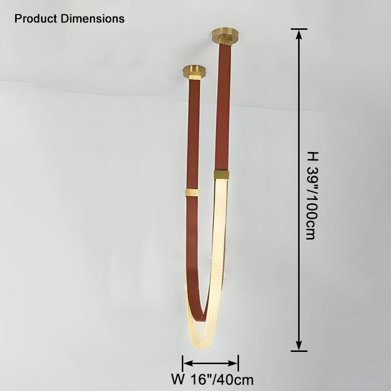 WOMO Lustre Simili-Cuir Led Décorative-WM2908