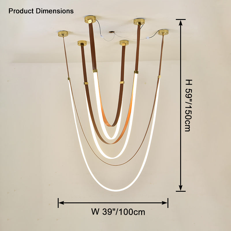 WOMO Lustre Simili-Cuir Led Décorative-WM2908