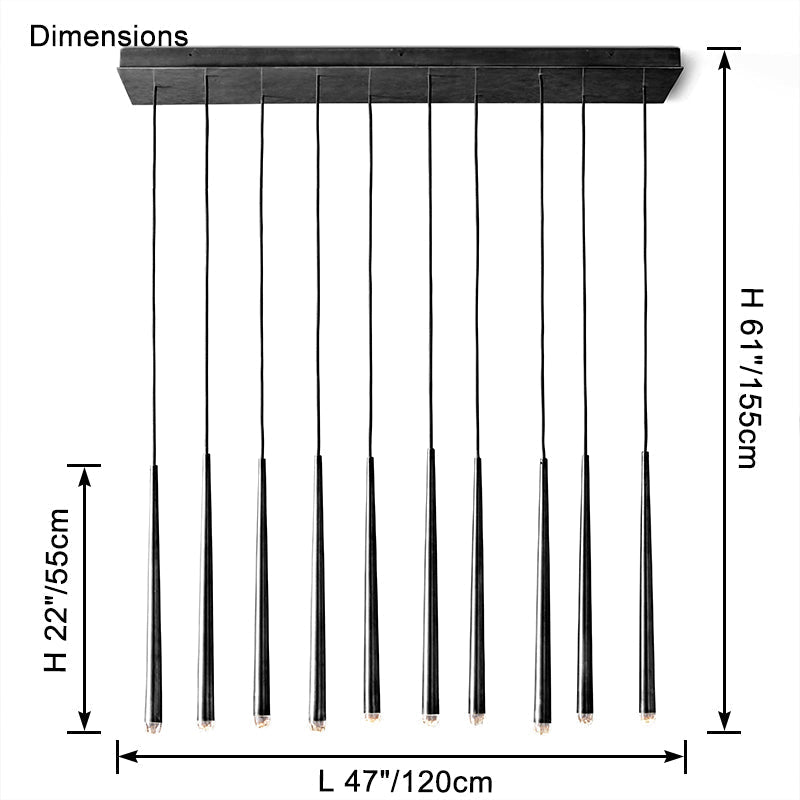 WOMO-WM2909 Linear Tube Chandelier