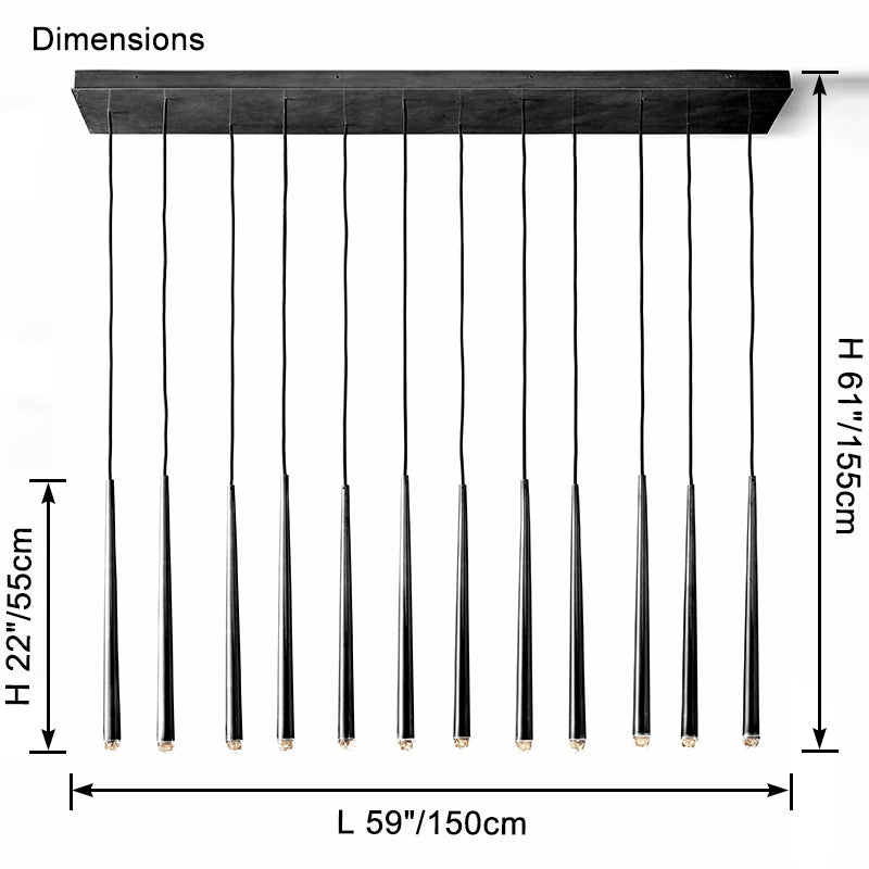 WOMO-WM2909 Linear Tube Chandelier