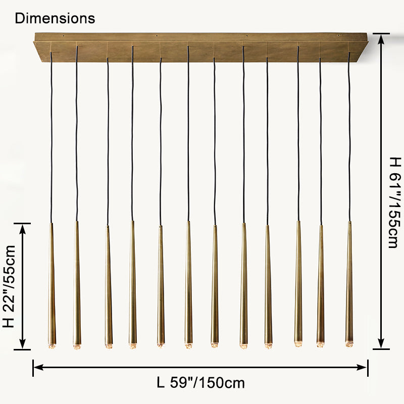 WOMO-WM2909 Linear Tube Chandelier