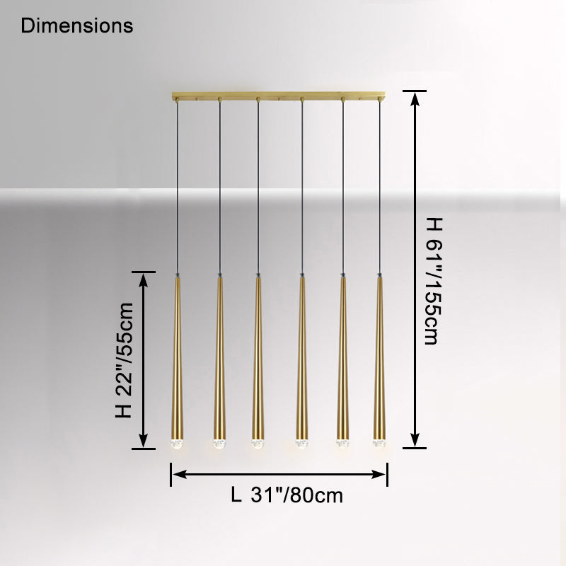 WOMO-WM2909 Linear Tube Chandelier