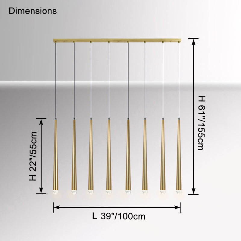 WOMO-WM2909 Linear Tube Chandelier
