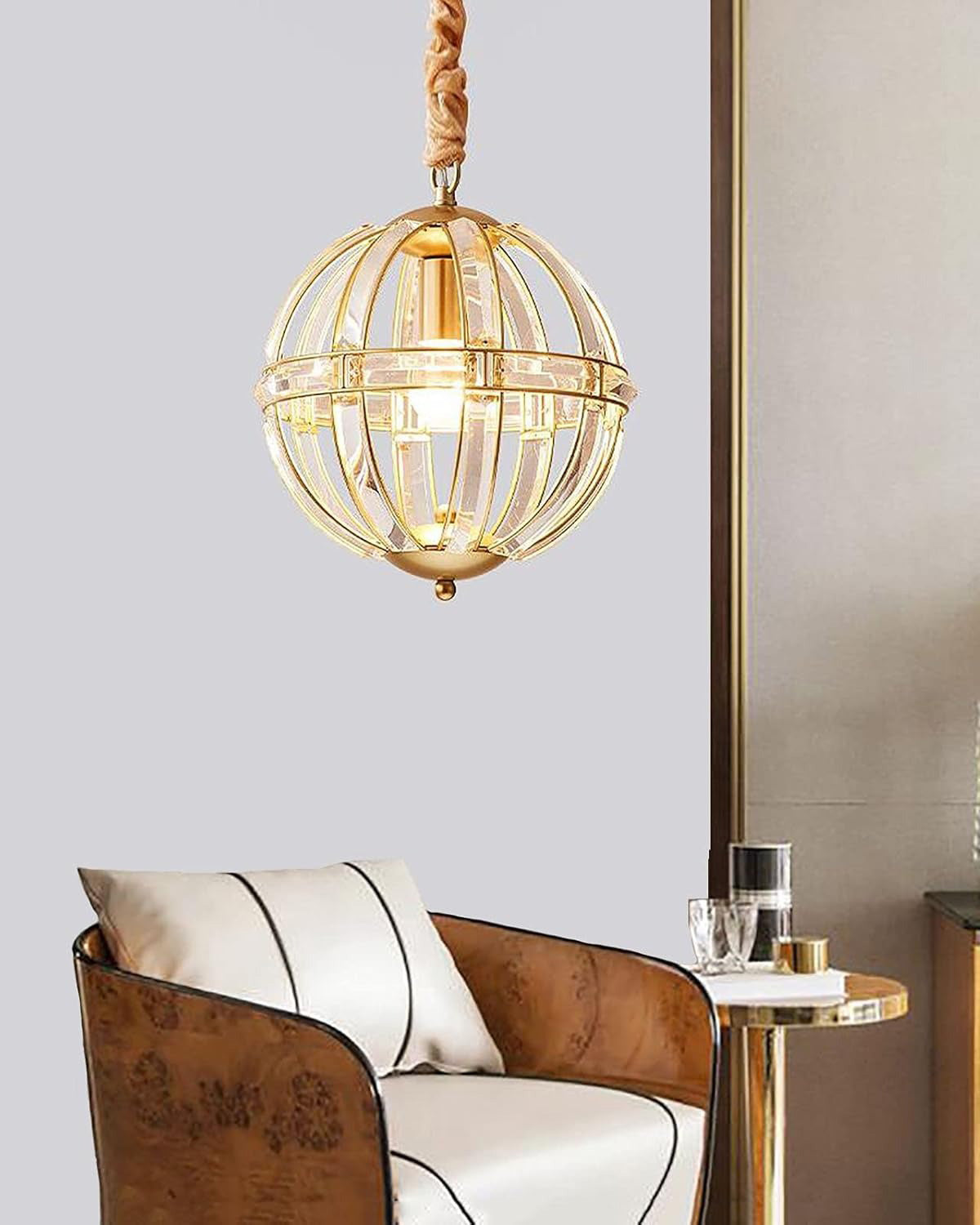 Lustre WOMO Cage Crystal Orb-WM2595