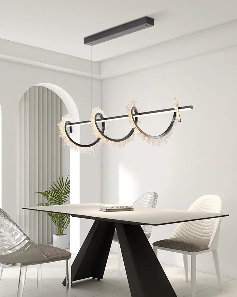 Lustre linéaire en cristal WOMO Swirl-WM2713