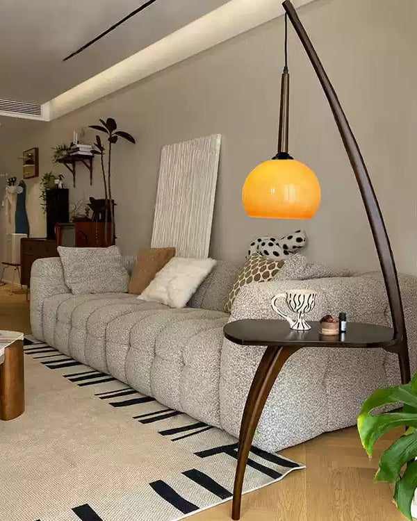 WOMO Lampe sur Pied Bois Suspendue avec Table - WM7130