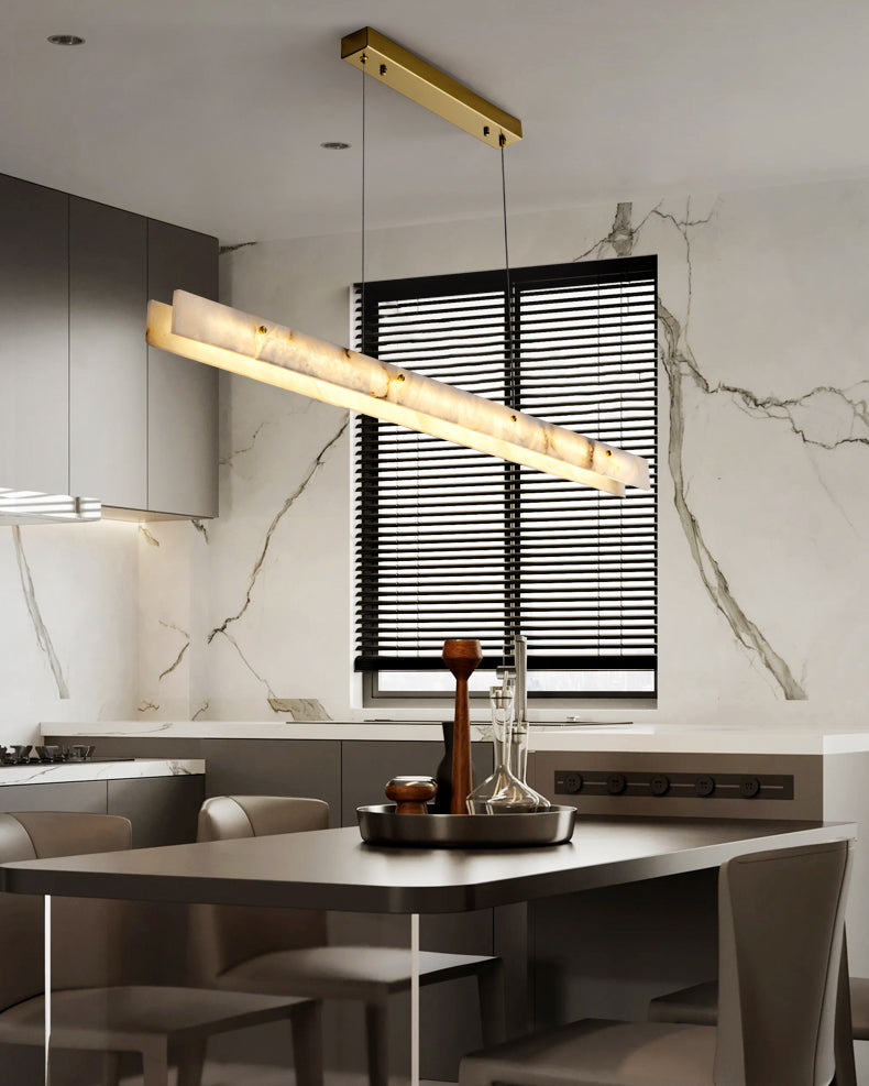 WOMO Lustre lineaire Albâtre Pour Salle à Manger-WM2833