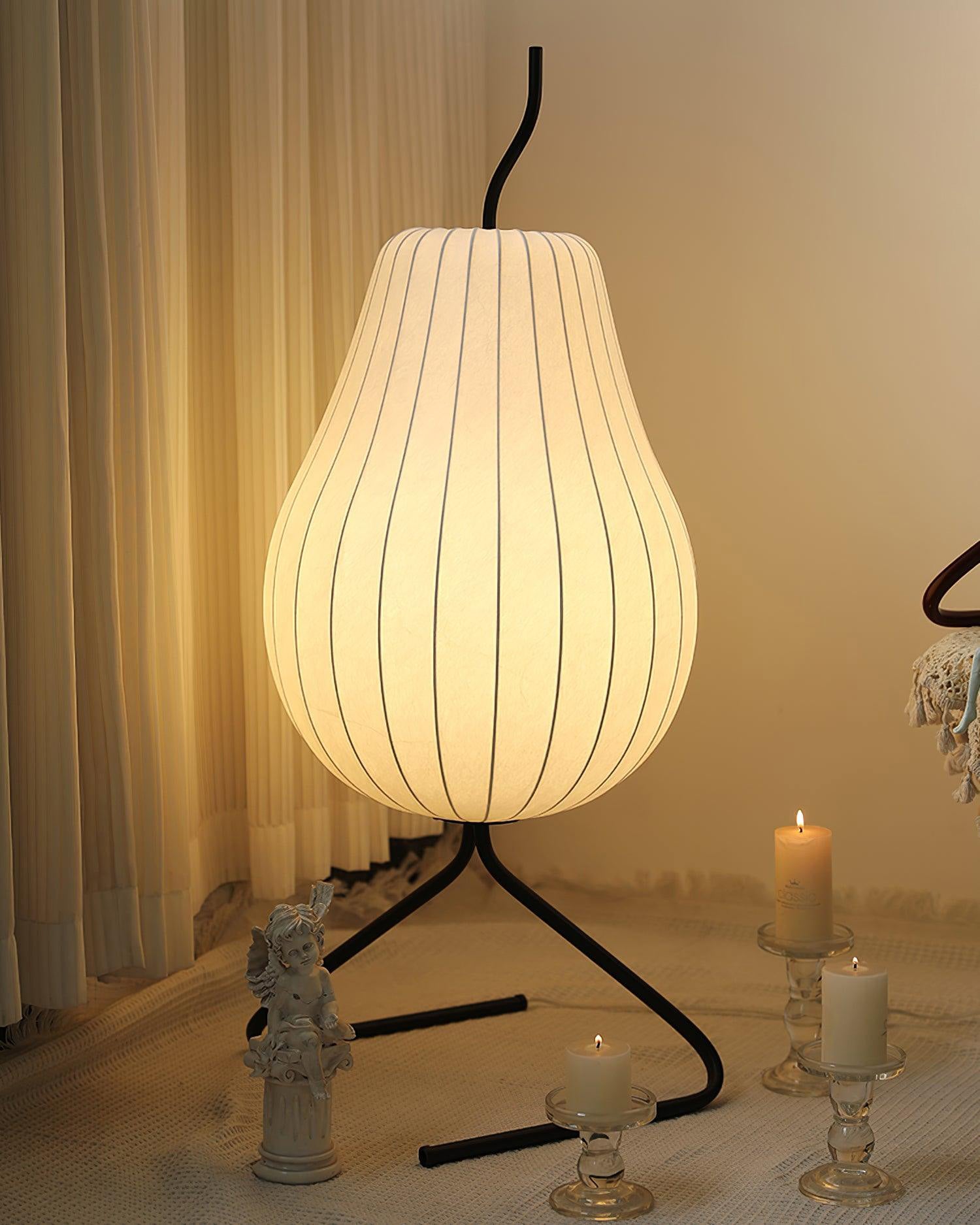 WOMO Lampe sur Pied Lanterne Poire en Soie - WM7126