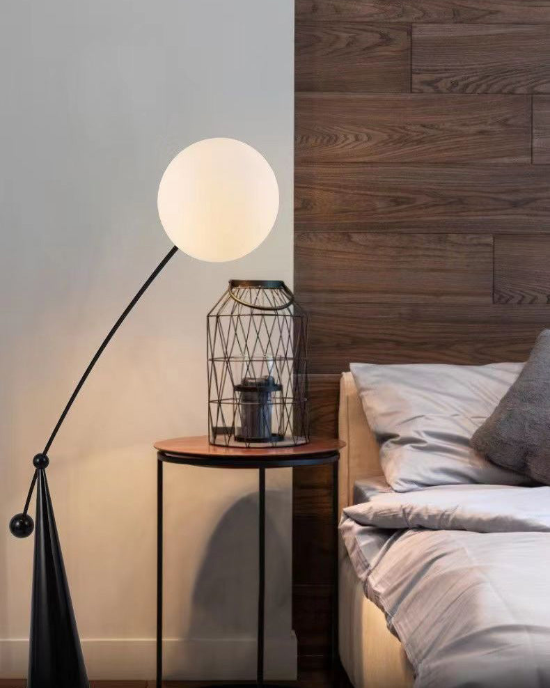 WOMO Lampe sur Pied Bras Articulé Globe Verre - WM7129