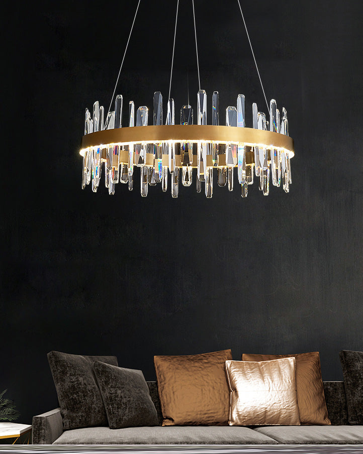 WOMO Lustre Luxe Rond Cristal-WM2485a