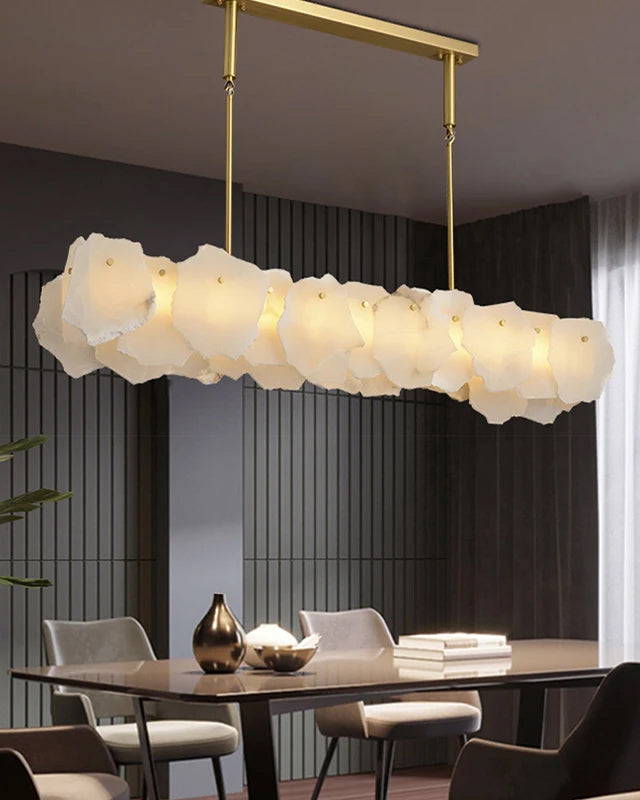 WOMO Lustre lineaire Albâtre Salle à Manger-WM2392b