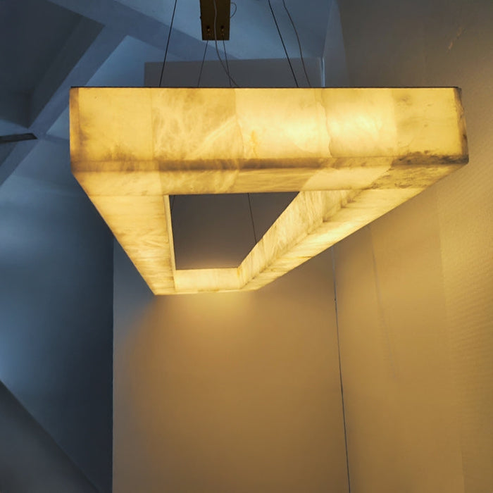 WOMO-WM2822 Rectangular Alabaster Chandelier
