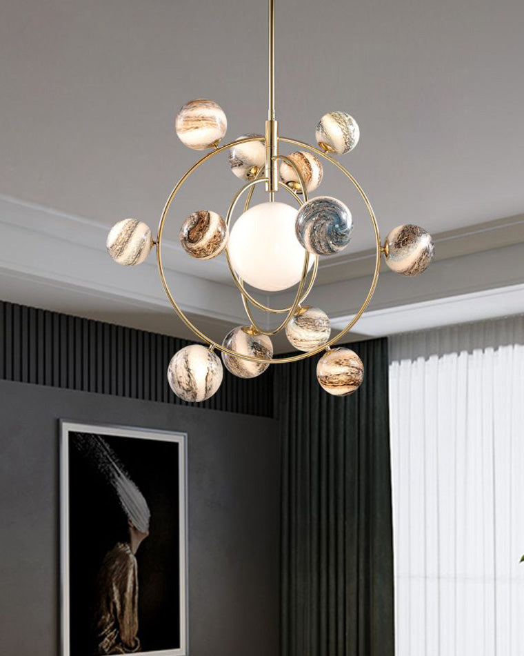 Lustre en verre WOMO Planet-WM2385