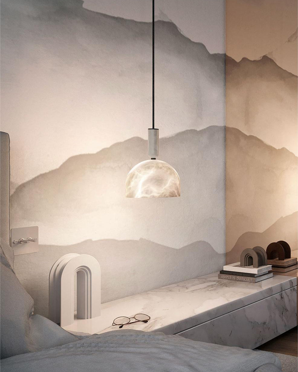 WOMO Oki-WM2899 Alabaster Pendant Light