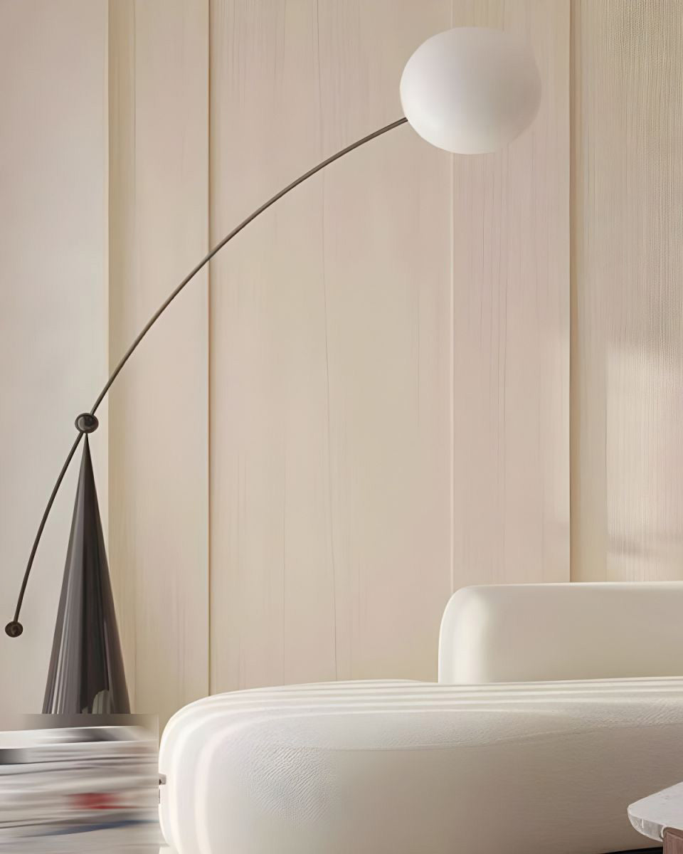WOMO Lampe sur Pied Bras Articulé Globe Verre - WM7129