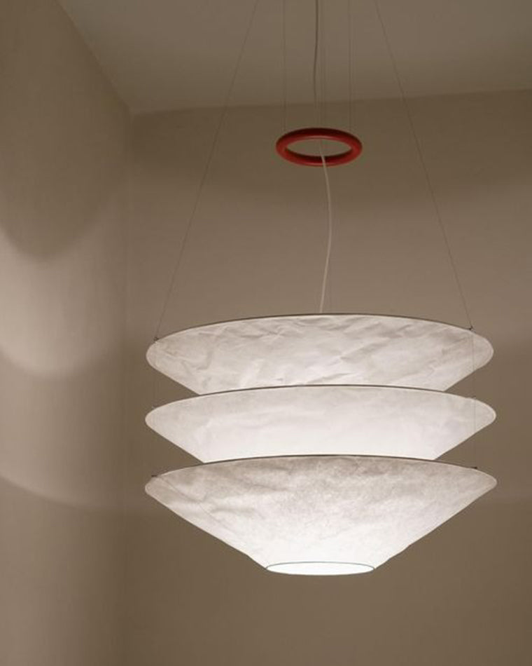 WOMO-WM2775 Tiered Cone Rice Paper Pendant Light
