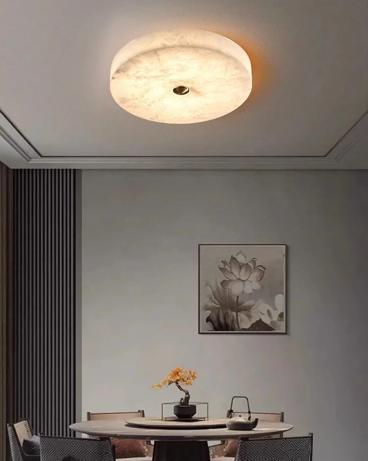 Plafonnier rond moderne en albâtre WOMO-WM1118