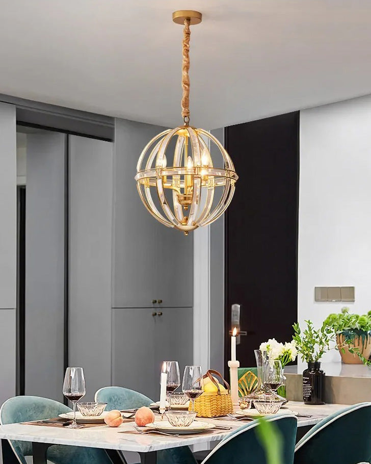 Lustre WOMO Cage Crystal Orb-WM2595