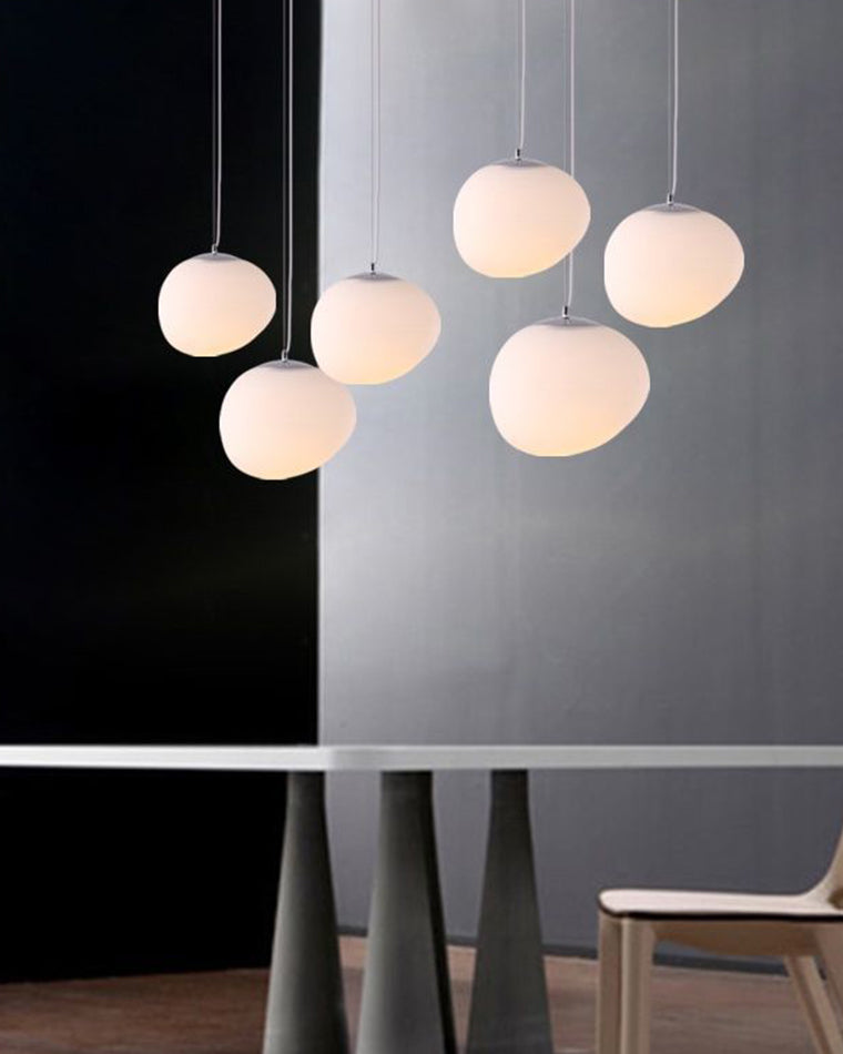 WOMO Suspension Boule Verre Blanc Moderne-WM2497