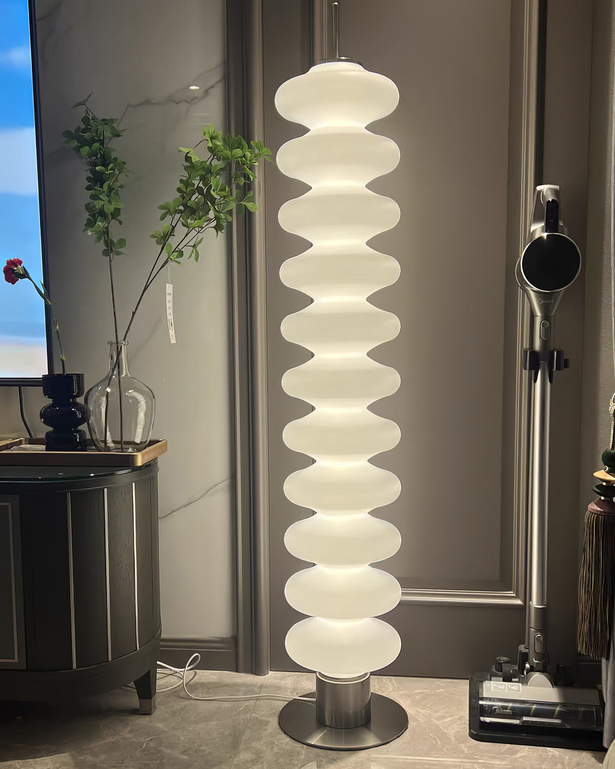 WOMO Lampe sur Pied Boules de Verre Empilées - WM7127