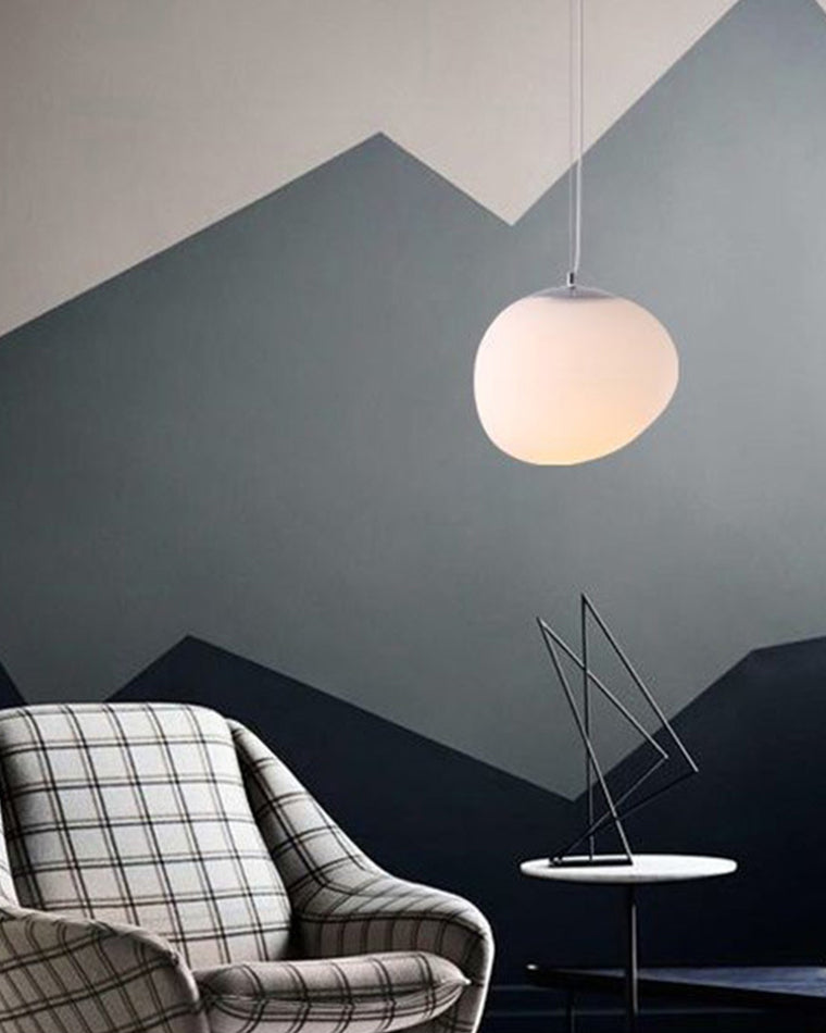 WOMO Suspension Boule Verre Blanc Moderne-WM2497