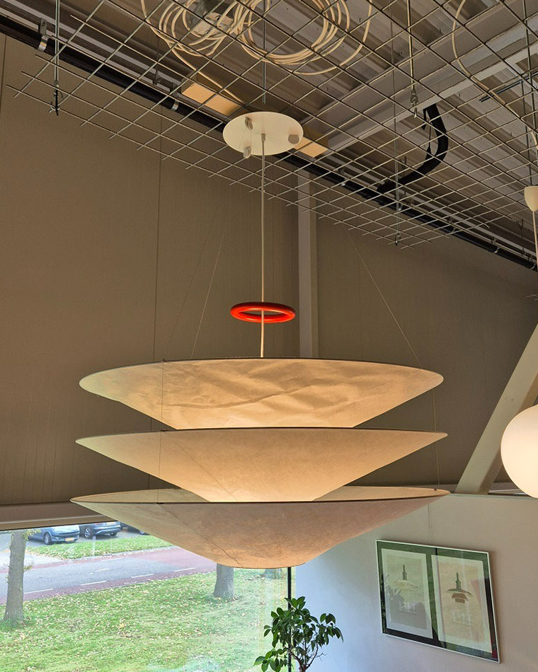 WOMO-WM2775 Tiered Cone Rice Paper Pendant Light