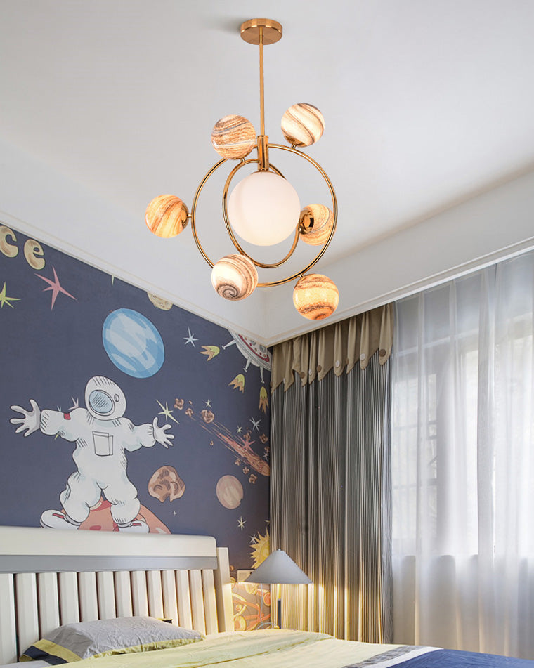 Lustre en verre WOMO Planet-WM2385