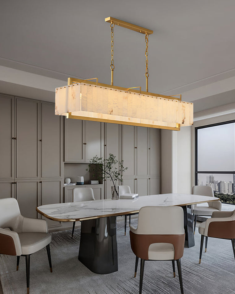WOMO Art Deco Golden Rectangular Chandelier-WM2390b