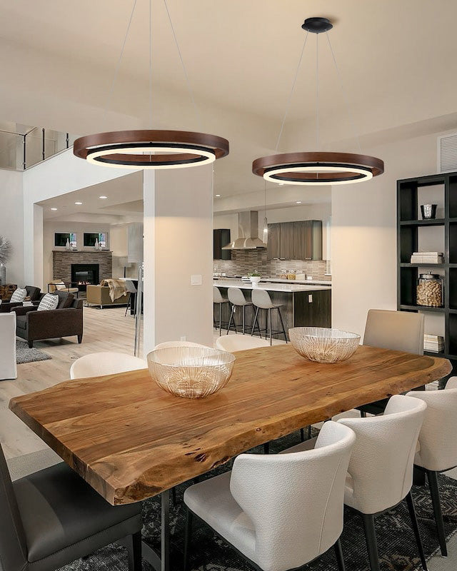 WOMO Wooden LED Ring Chandelier-WM2492