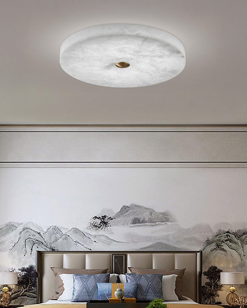 Plafonnier rond moderne en albâtre WOMO-WM1118