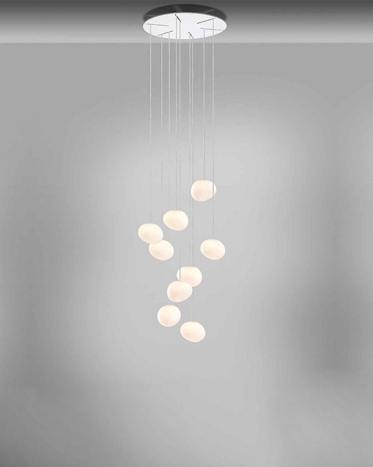 WOMO Suspension Boule Verre Blanc Moderne-WM2497