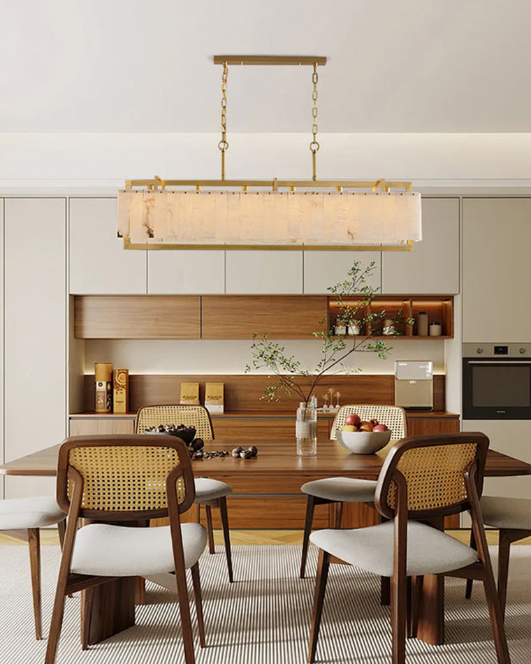 WOMO Art Deco Golden Rectangular Chandelier-WM2390b