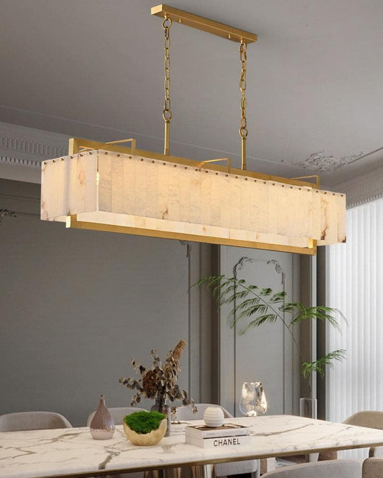 WOMO Art Deco Golden Rectangular Chandelier-WM2390b