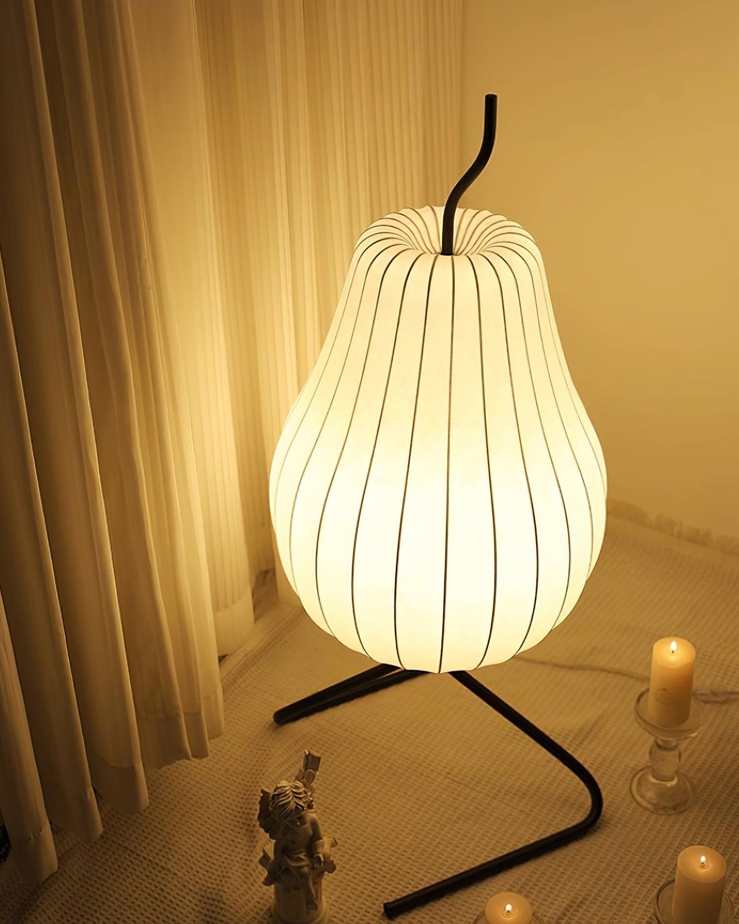 WOMO Lampe sur Pied Lanterne Poire en Soie - WM7126