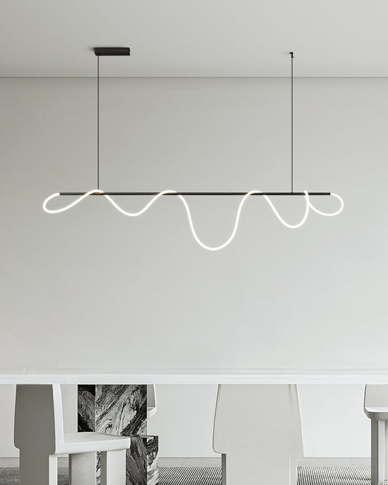 WOMO Suspension LED Filaire Blanc Lineaire Minimaliste Design-WM2059a
