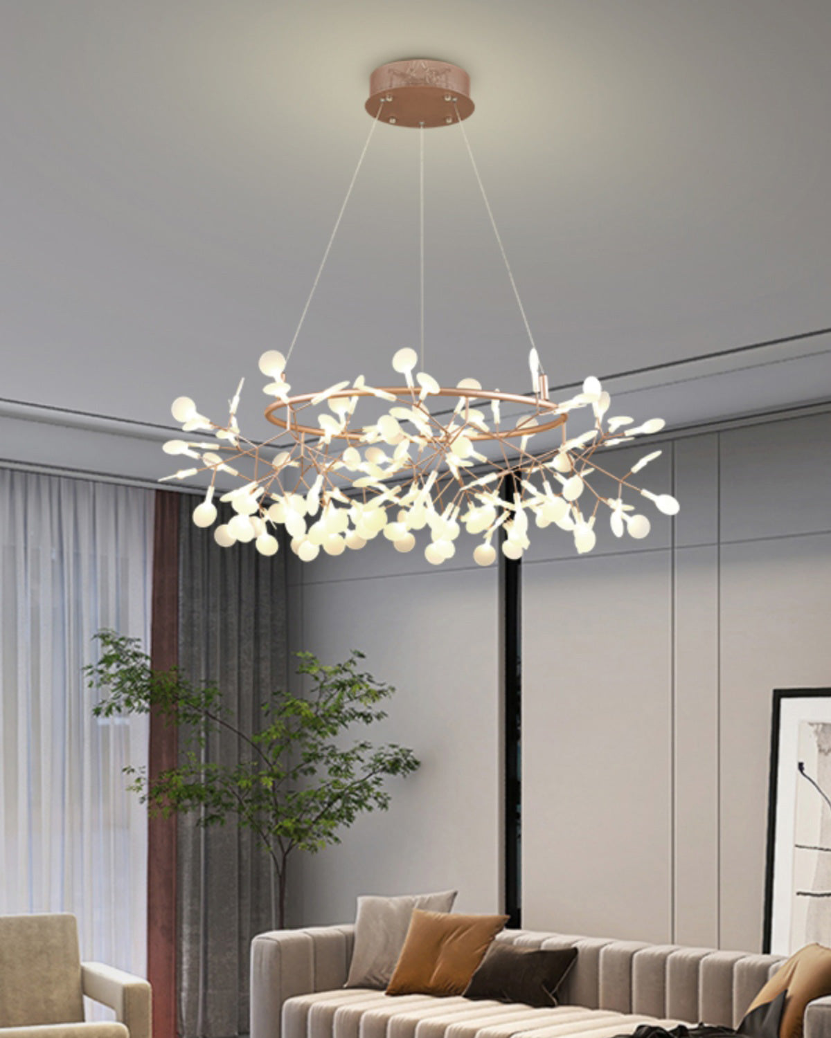 WOMO Lustre Rond Branche Led-WM2435
