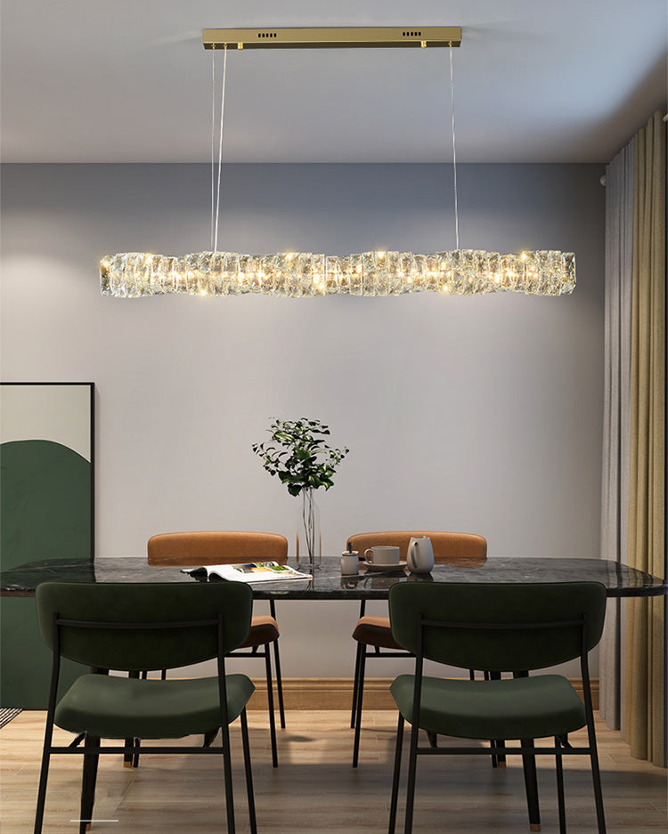 WOMO Suspension Lineaire Cristal pour Salle à Manger - WM2193