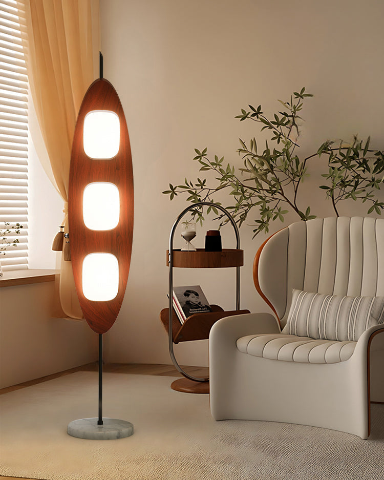 WOMO Lampe sur Pied Bois Ovale Moderne - WM7080