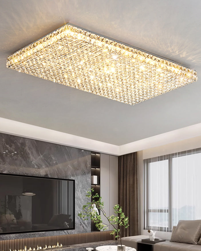 Plafonnier encastré carré en cristal WOMO-WM1114