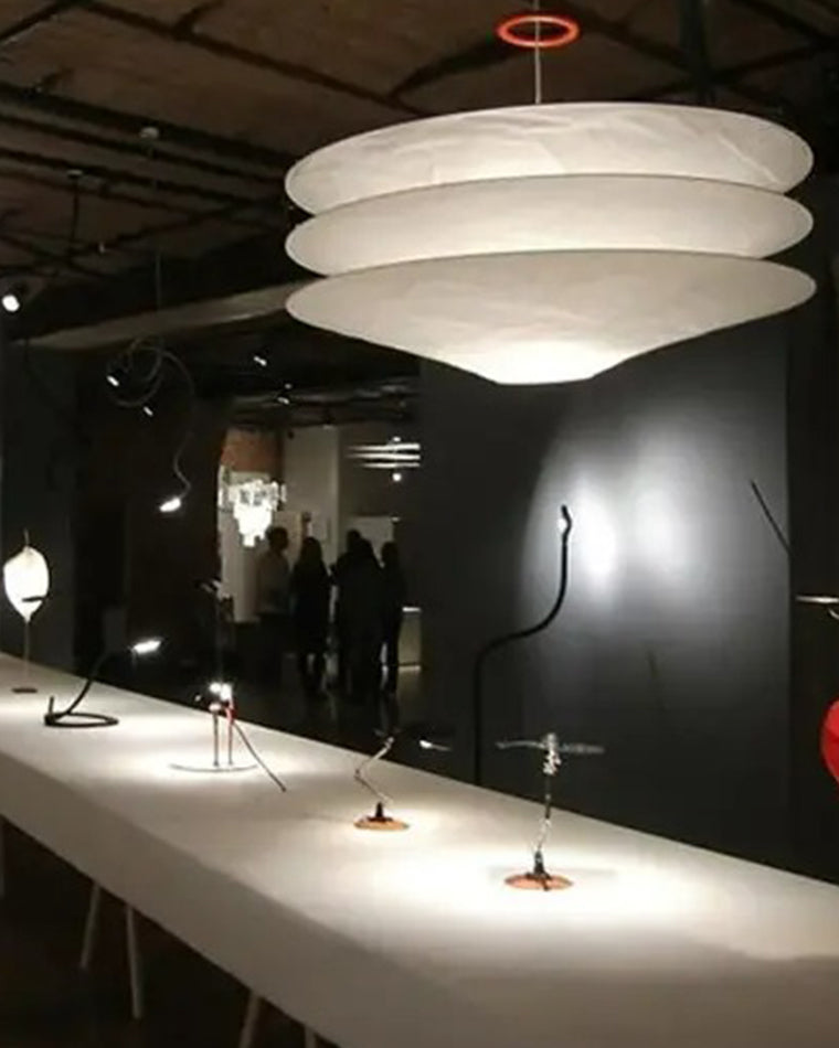 WOMO-WM2775 Tiered Cone Rice Paper Pendant Light