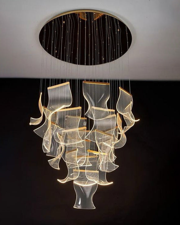 WOMO Lustre Feuille Acrylique Escalier-WM2158