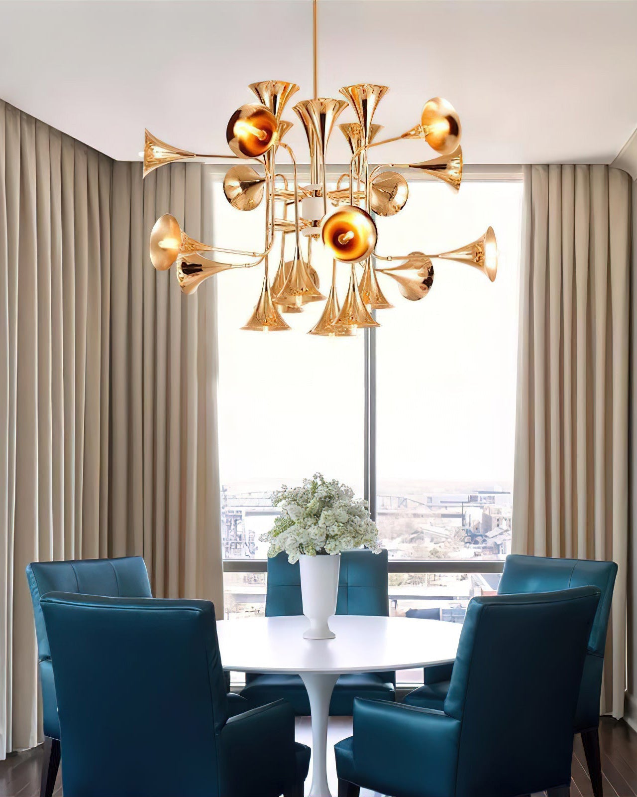 WOMO Gold Flower Chandelier Art Deco-WM2614