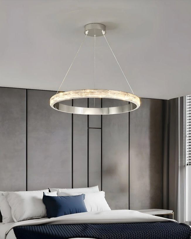 WOMO Lustre Cercle Led Cristal Chrome-WM2491a