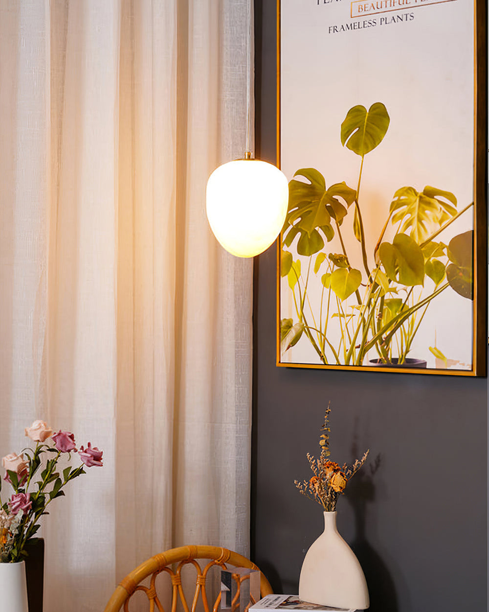 WOMO-WM2868 Irregular Alabaster Pendant Light