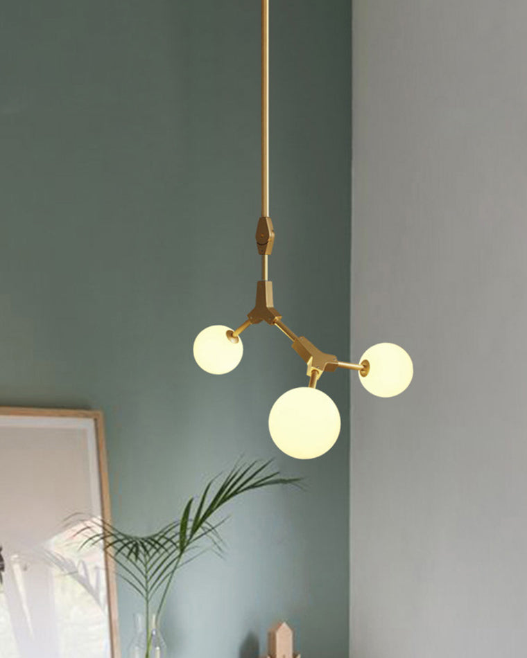 Lustre en verre dépoli à bulles de branchement WOMO-WM2514