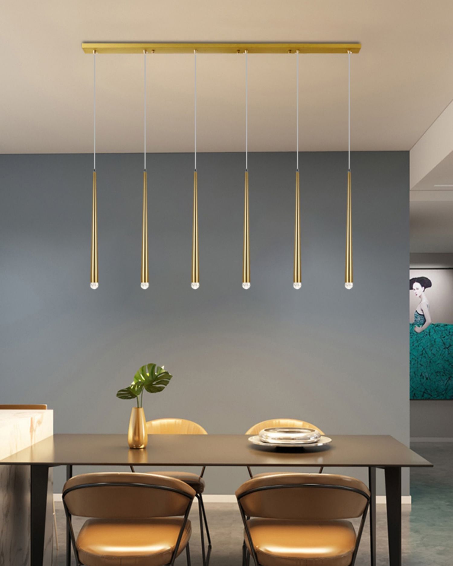 WOMO-WM2909 Linear Tube Chandelier