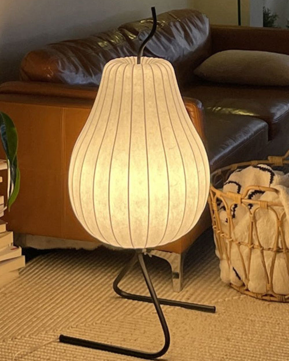 WOMO Lampe sur Pied Lanterne Poire en Soie - WM7126